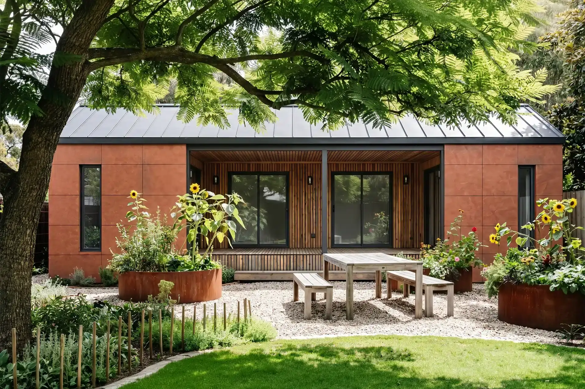 Maison Greenkub avec jardin