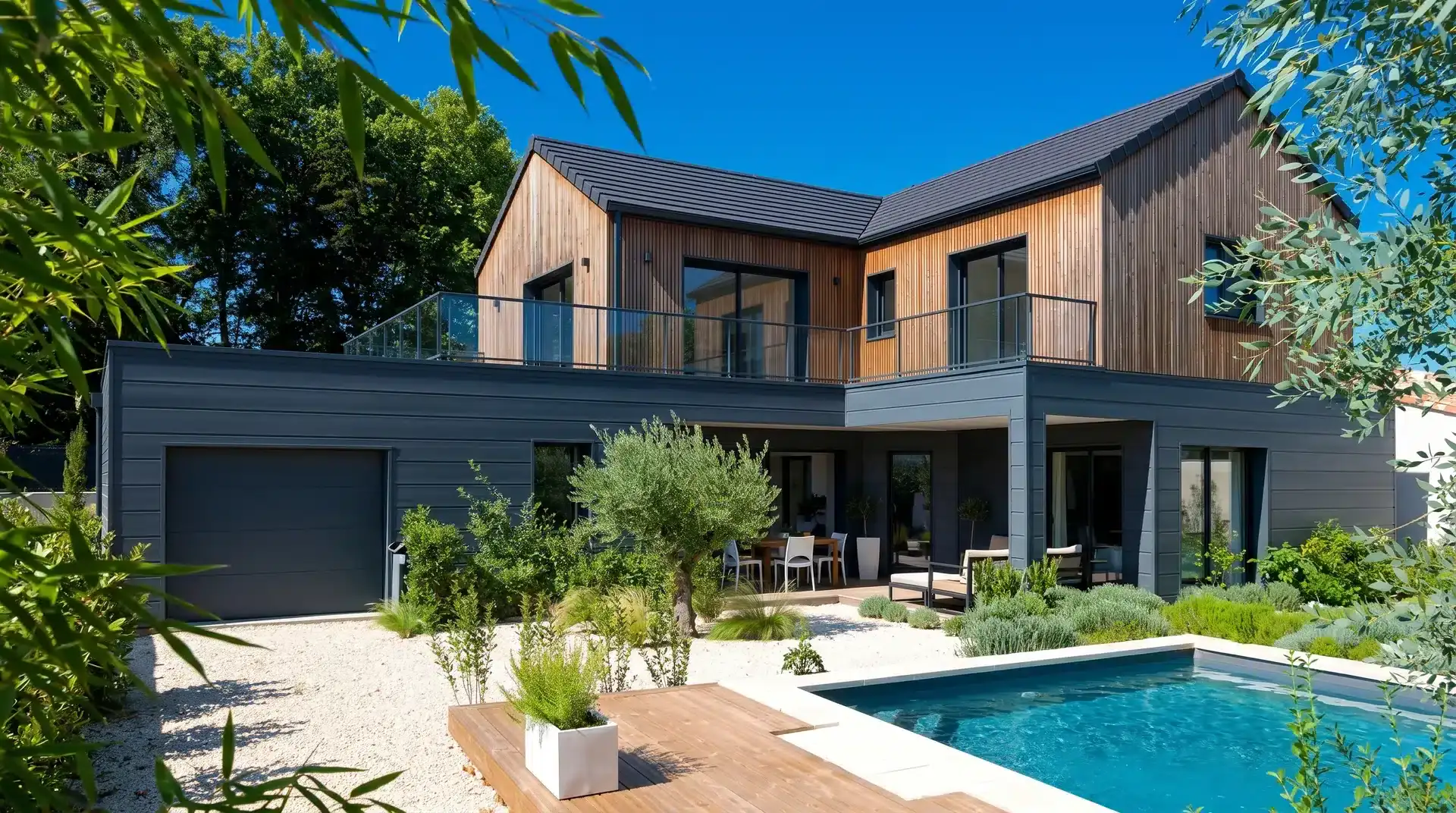 Maison Greenkub avec piscine et jardin